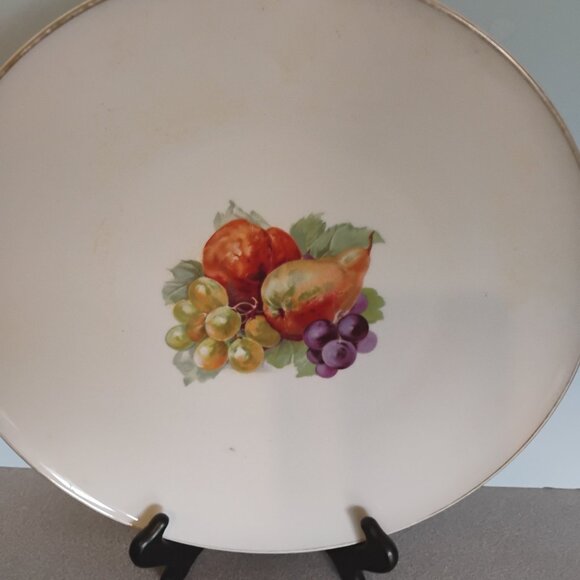 Thomas Germany Fruit Pattern Porcelain Round Platter Vintage - Picture 3 of 4
